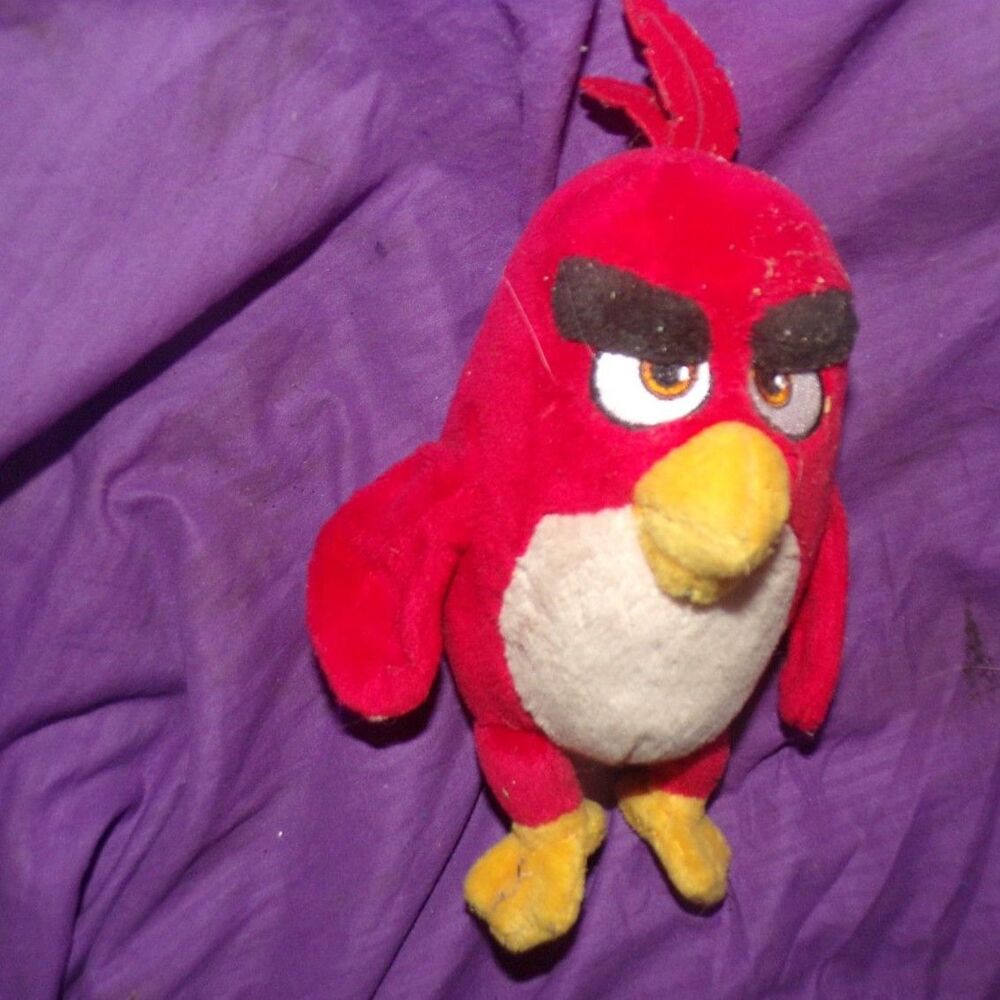 Commonwealth Angry Birds Red Bird 7" Plush with Feet Stuffed Animal Toy 2015